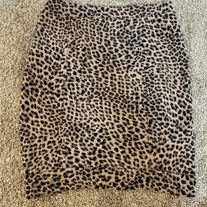 Nie Zoe Leopard Print Knit Pencil Skirt Size S
